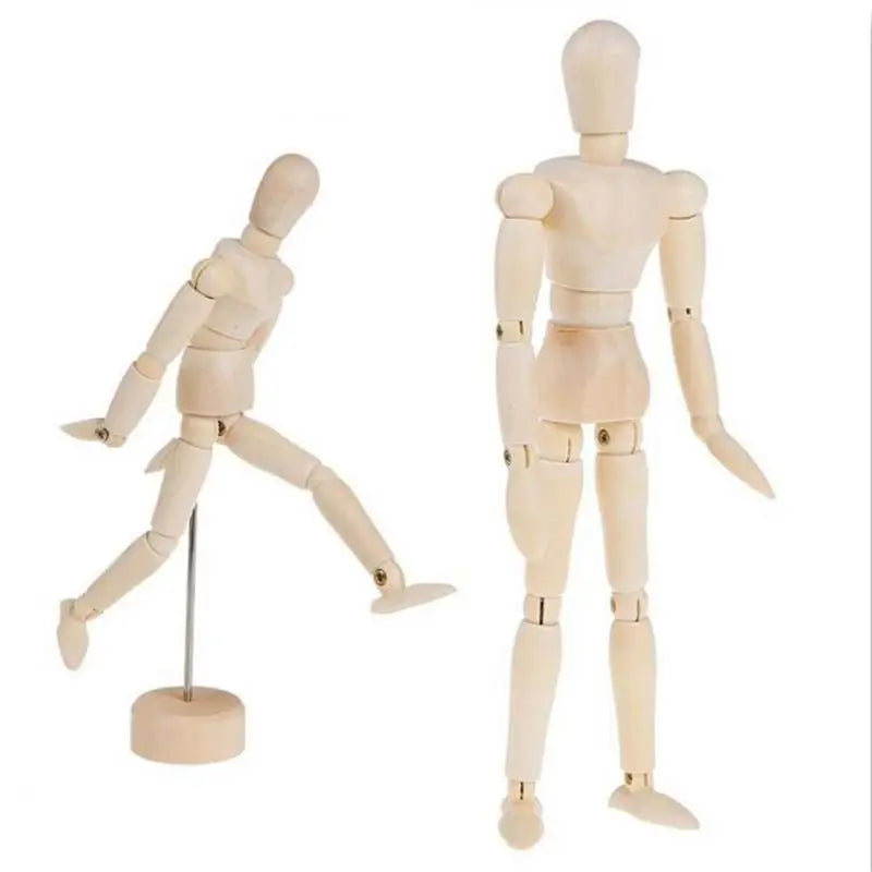 Figura de juguete de madera para hombre, modelo de maniquí con extremidades móviles para artistas, 4,5/5,5/8 pulgadas, para dibujar bocetos, juguetes educativos