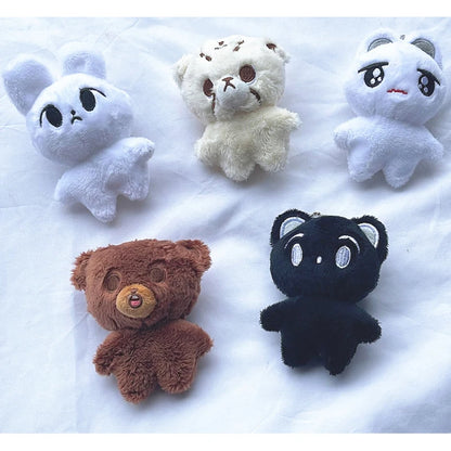 Porte-clés en peluche Kpop Cartoon Cheetah Lee Doyoung Mark Same Q Styles Mini Gomdo Lee Taeyong Porte-clés Porte-clés Pendentifs de sac