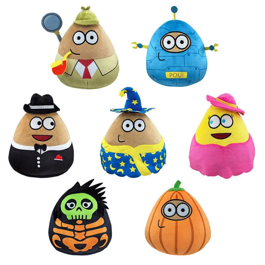 New color Pou Plush Cartoon Alien Toy Kawaii Stuffed Animal Doll Hot Game Figure Gifts for Fans