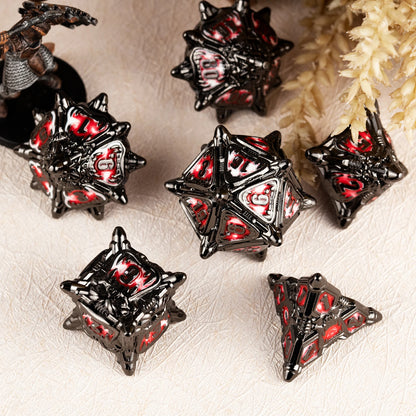 Dés DND RPG, ensemble de dés en métal pour jeu de société Donjons et Dragons D4 D6 D8 D10 D% D12 D20 DND Jeux de rôle dés polyédriques