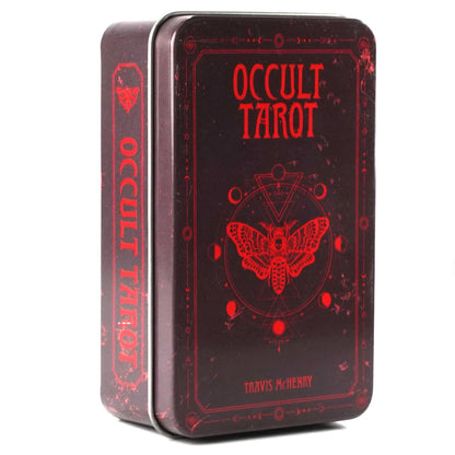 Tarot Occulte Luna Lapin Rêves Lucides Débutants Del Toro Tarot dans une boîte en métal 78 cartes Guide de jeu en papier à bordure dorée