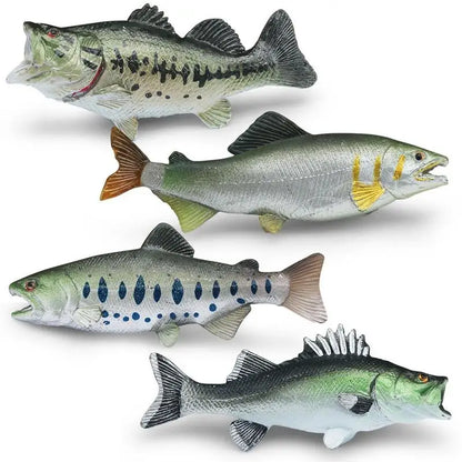 Simulation Marine SeaLife Thon Saumon Poisson Figurines Figurines Action Animaux Océan Poisson Modèle Jouets Éducatifs Pour Enfants Cadeau