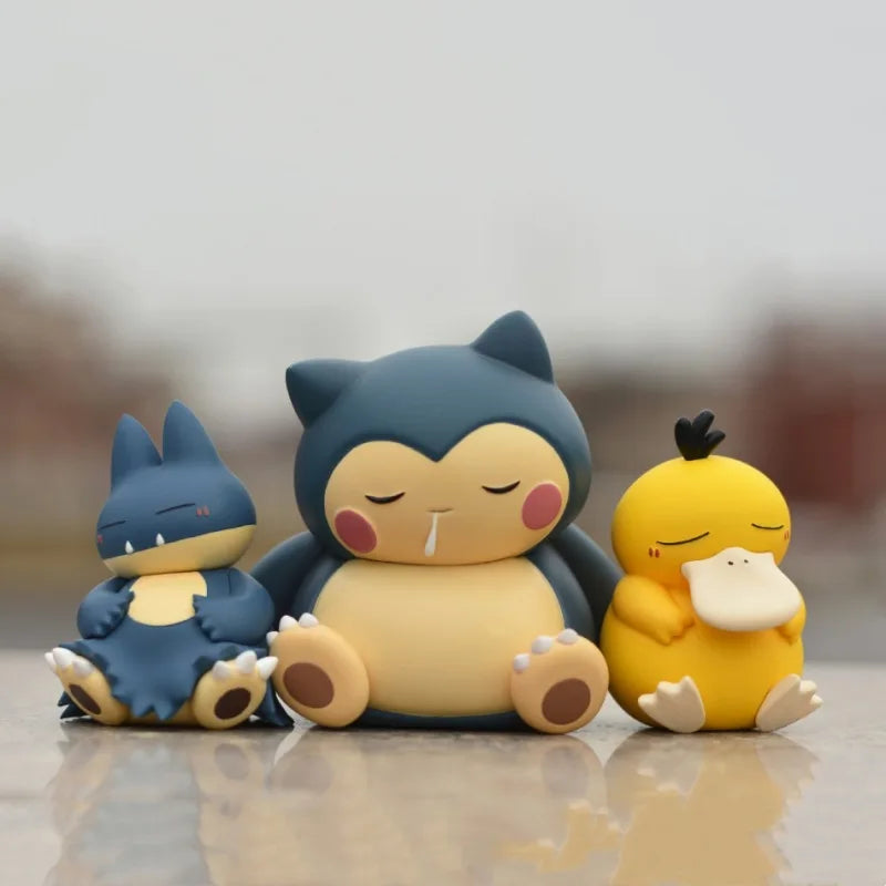 Figurine articulée Pokémon mignonne Psyduck Snorlax Gonbe Sleeping Ver. 6-7 cm