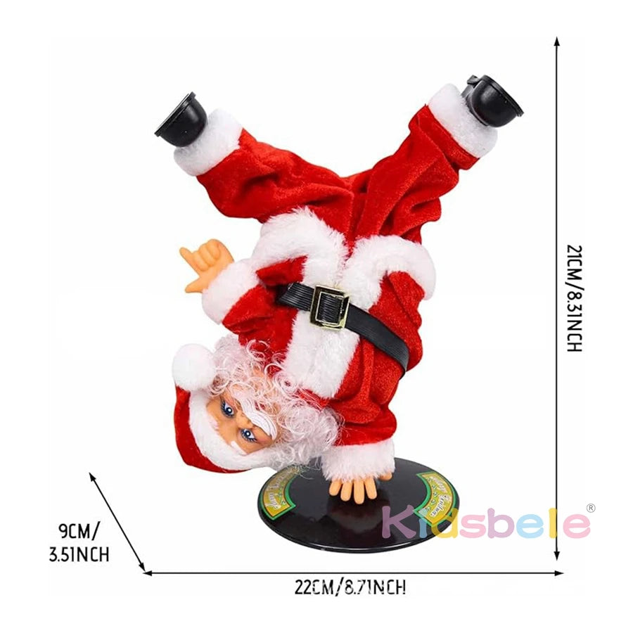 Electric Santa Claus Singing Dancing Santa Claus Upside Down Santa Claus Christmas Figurine Christmas New Year Gift for Kids