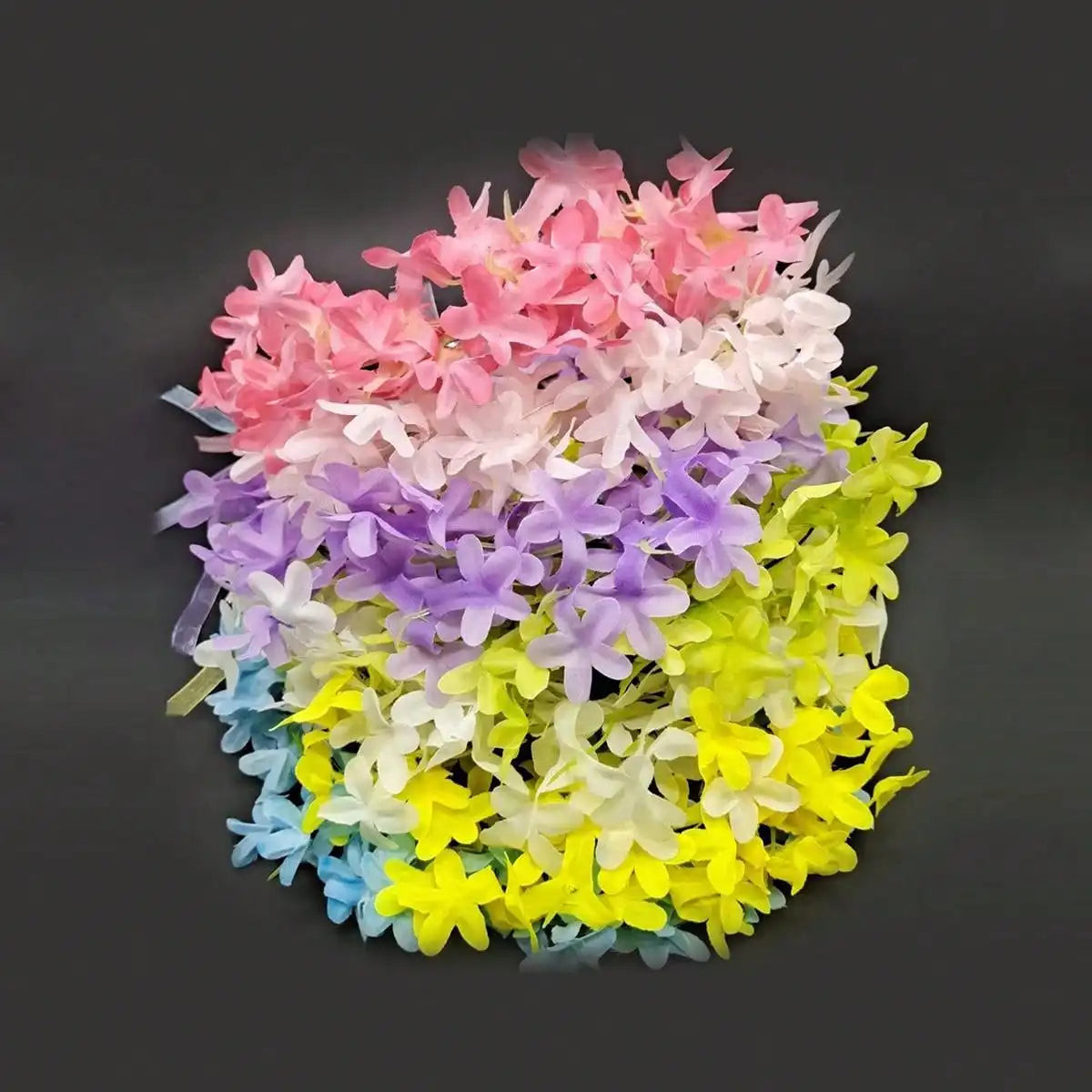 Lot de 10 guirlandes de fleurs à LED pour décoration de fête hawaïenne