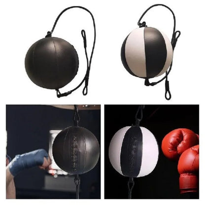 Quality PU Leather Punching Ball  Boxing Bag Inflatable Reflex Speed Balls Fitness Training Double End Boxing Speed Ball vent