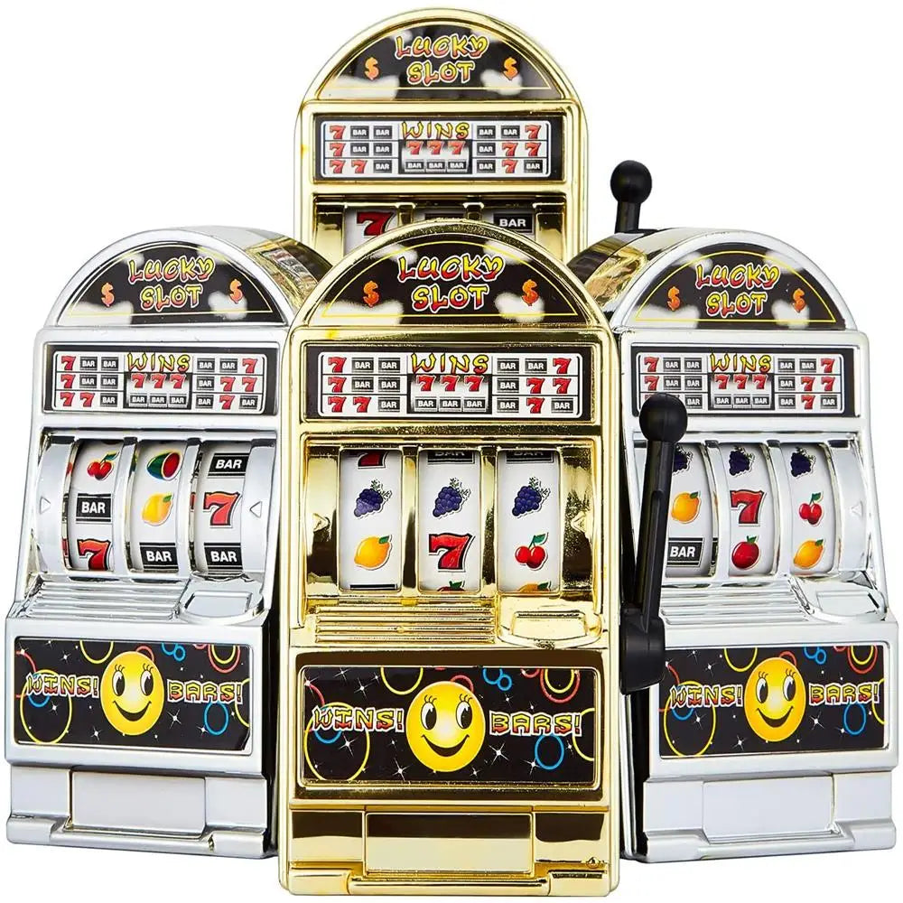 1 pièce Casino Lucky Jackpot pour cadeau d'anniversaire amusant Machine à sous aux fruits pour enfants Mini jouet Gags amusants Blagues pratiques Jouet de fête