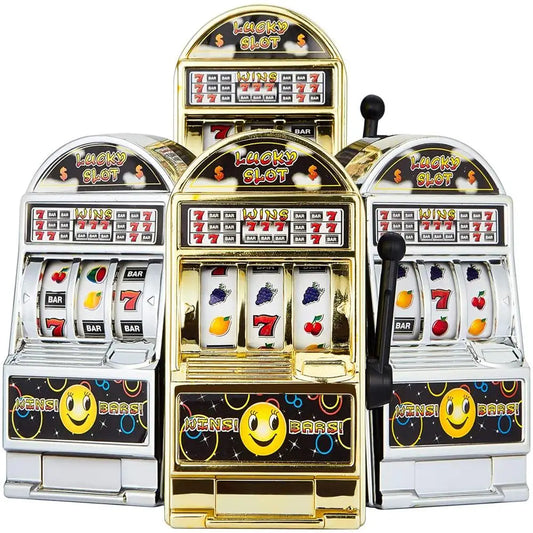 1 pièce Casino Lucky Jackpot pour cadeau d'anniversaire amusant Machine à sous aux fruits pour enfants Mini jouet Gags amusants Blagues pratiques Jouet de fête