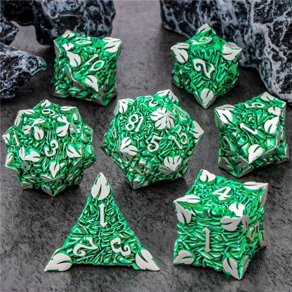 Ensemble de dés en métal KERWELLSI DND, dés polyédriques pour donjons et dragons D&amp;D RPG, jeu de rôle fait à la main D20 D12 D10 D8 D6 D4