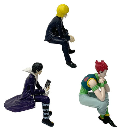 Figurine d'anime Hunter×Hunter 13 cm Kurapika Figurine d'action Chrollo Illumi Hisoka Collection de figurines Noodle Stopper Modèle Jouets Cadeaux