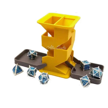 Bandeja para torre de dados 3D con diseño de castillo retro DND para juegos de mesa de dados de mazmorras y dragones. Tamaño de dados: 1,8 cm/0,7 pulgadas