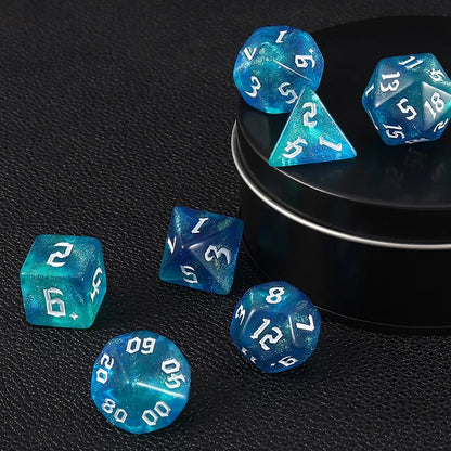 7 dados poliédricos para juegos de rol Dungeons and Dragons DND RPG MTG D20 D12 D10 D8 D6 D4, juego de mesa, dados poliédricos para juegos