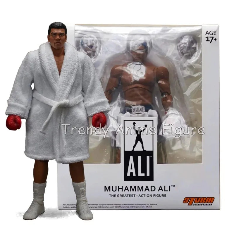 Fighting Champion Ali Action Figure 18cm ST Boxing Champion Gold Belt Tyson Movable Toys Ornaments PVC Figures Collection Model