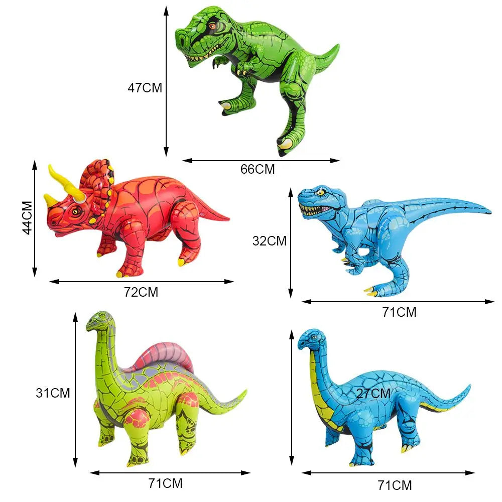 Ensemble de dinosaures réalistes en PVC, jouet gonflable, décoration de fête d'anniversaire, fournitures pour nourrissons et enfants, cadeau