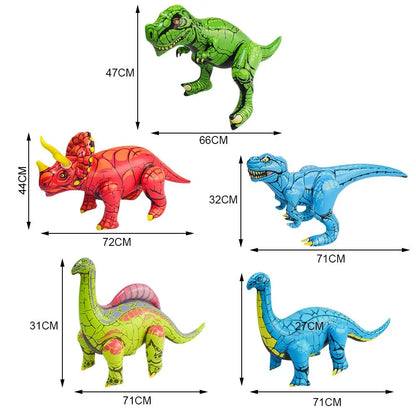 Ensemble de dinosaures réalistes en PVC, jouet gonflable, décoration de fête d'anniversaire, fournitures pour nourrissons et enfants, cadeau