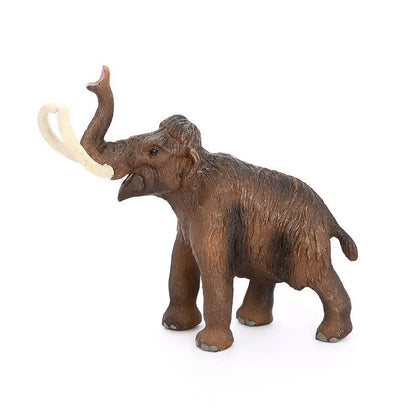 Ensemble de simulation de faune sauvage, éléphant à poils longs, modèle de mammouth, jouets préhistoriques en bioplastique pour enfants