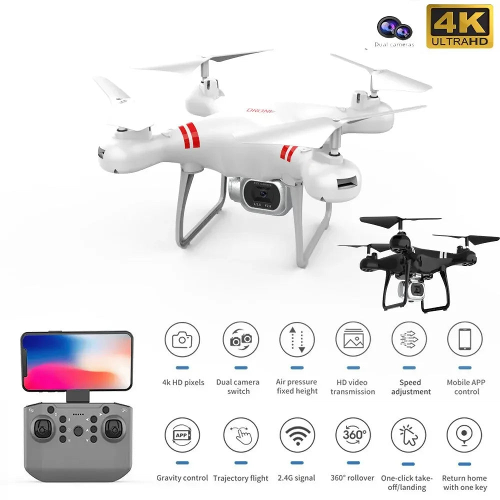 Drone RC Double 4K Wifi FPV HD Caméra KY101 Drone Altitude Maintien Geste Mode Longue Durée De Vol RC Quadcopter Drone Jouets Pour Garçon