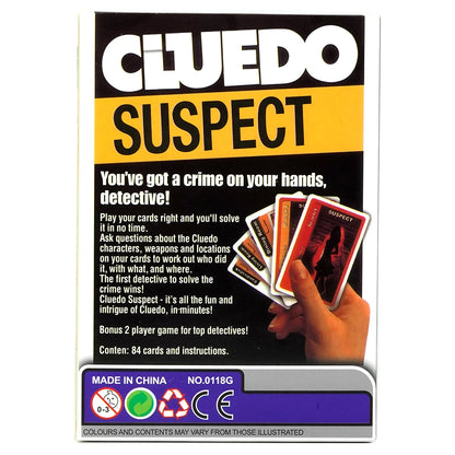 Jeu de cartes Cluedo Suspect Tout le plaisir de Cluedo Jeu de société familial Cluedo Suspect