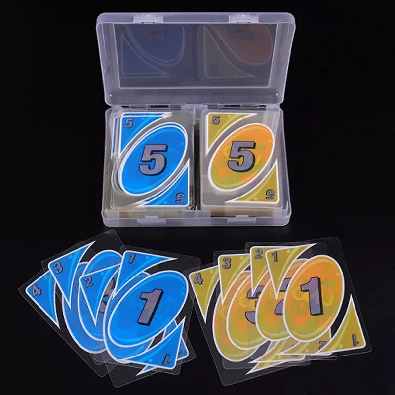 Jeux de société UNO H2O Jeu de cartes étanche résistant à la pression PVC plastique transparent Jouets pour enfants Cartes à jouer Halloween Cadeaux d'anniversaire