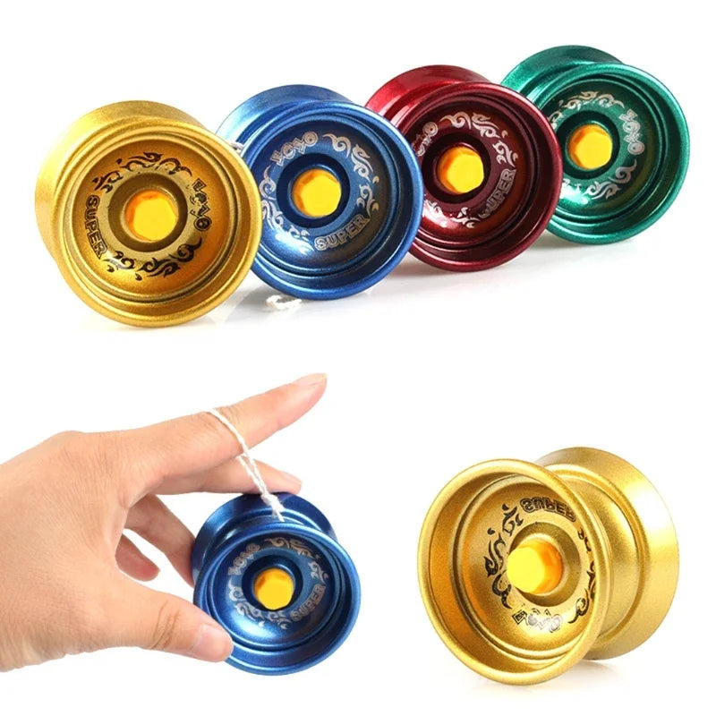 YoYo mágico profesional YoYo de aleación de aluminio con cuerda y rodamiento de bolas para principiantes, adultos y niños, juguete clásico de moda, regalo para niños