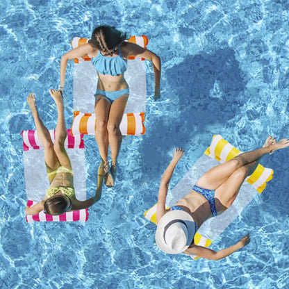 Hamaca de agua inflable 4 en 1, colchón flotante, piscina de verano, juguetes acuáticos para fiestas, tumbonas, sillones reclinables para adultos