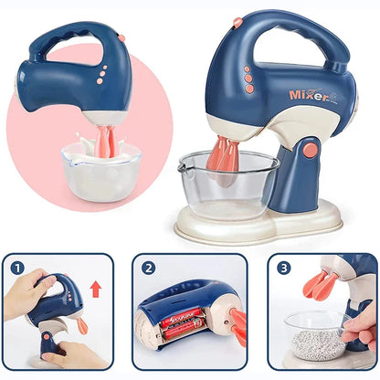 Mini appareils électroménagers, jouets de cuisine, ensemble de jeu de simulation avec cafetière, mixeur et grille-pain pour enfants, cadeaux pour garçons et filles