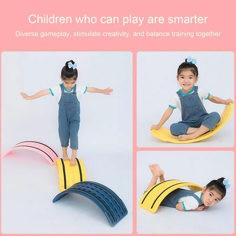 Balance Training Equipment For Boy Girl Non-Slip Sensory Training Seesaw Toy Toddler Rocker Wobble Board Children Kid Hold Up To