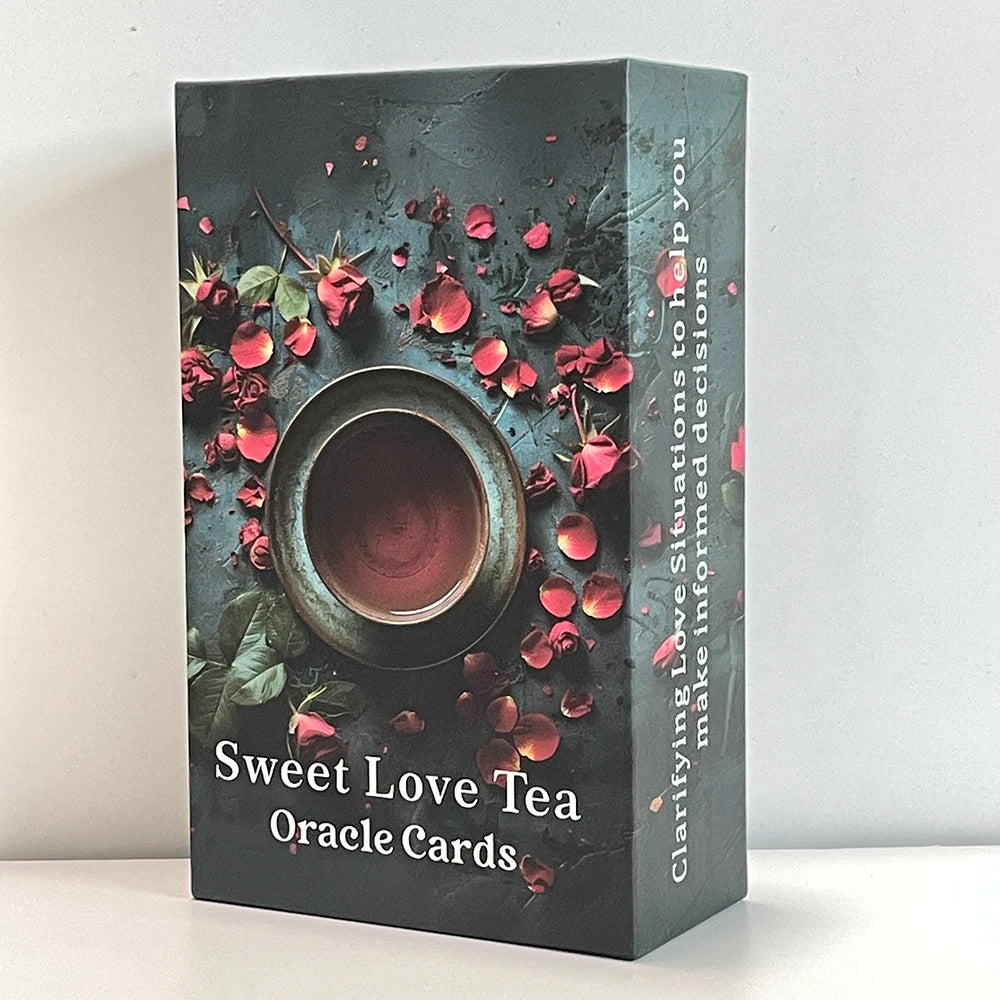 Baraja de tarot Sweet Love Tea Oracle Cards 12x7cm 78 cartas Palabras clave de profecía en caja Papel de 400 g/m² Tarot inglés