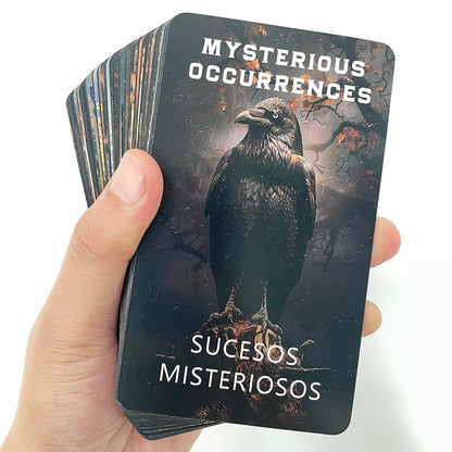 Cartas del Tarot en español e inglés, cartas del Oráculo del Bosque Desconocido, juguetes de adivinación, baraja de tarot con palabras clave, cartas de 12 x 7 cm