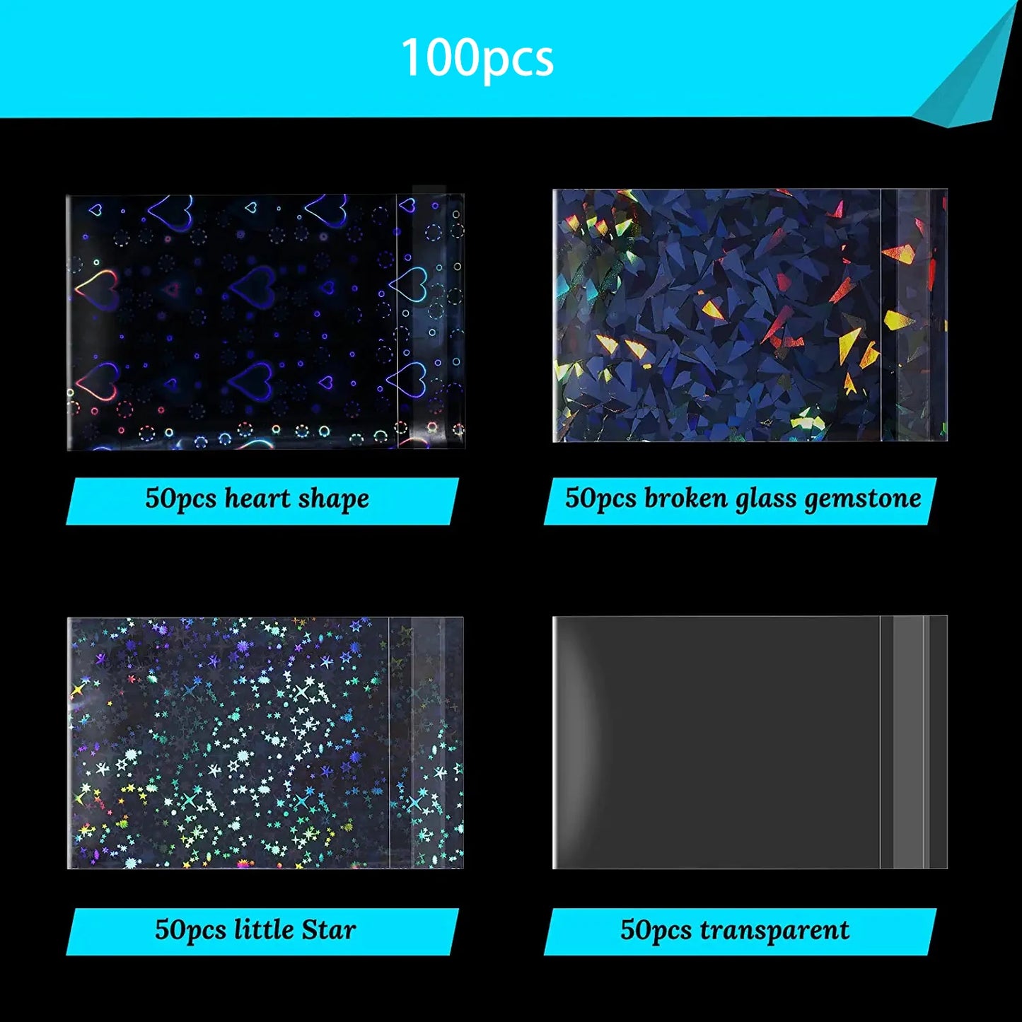 Porte-cartes clignotant laser Cherryblossom Film Idol Holographic Standard KPOP Card Sleeve Ultra Cute Protector Sparkly pour TCG