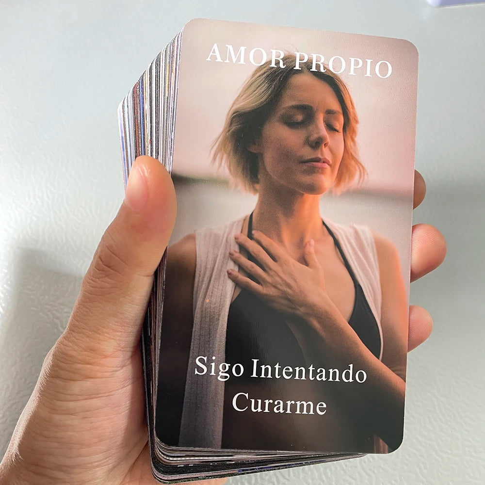 Baraja de tarot con oráculo y mensaje de amor en español de 12 x 7 cm Palabras clave