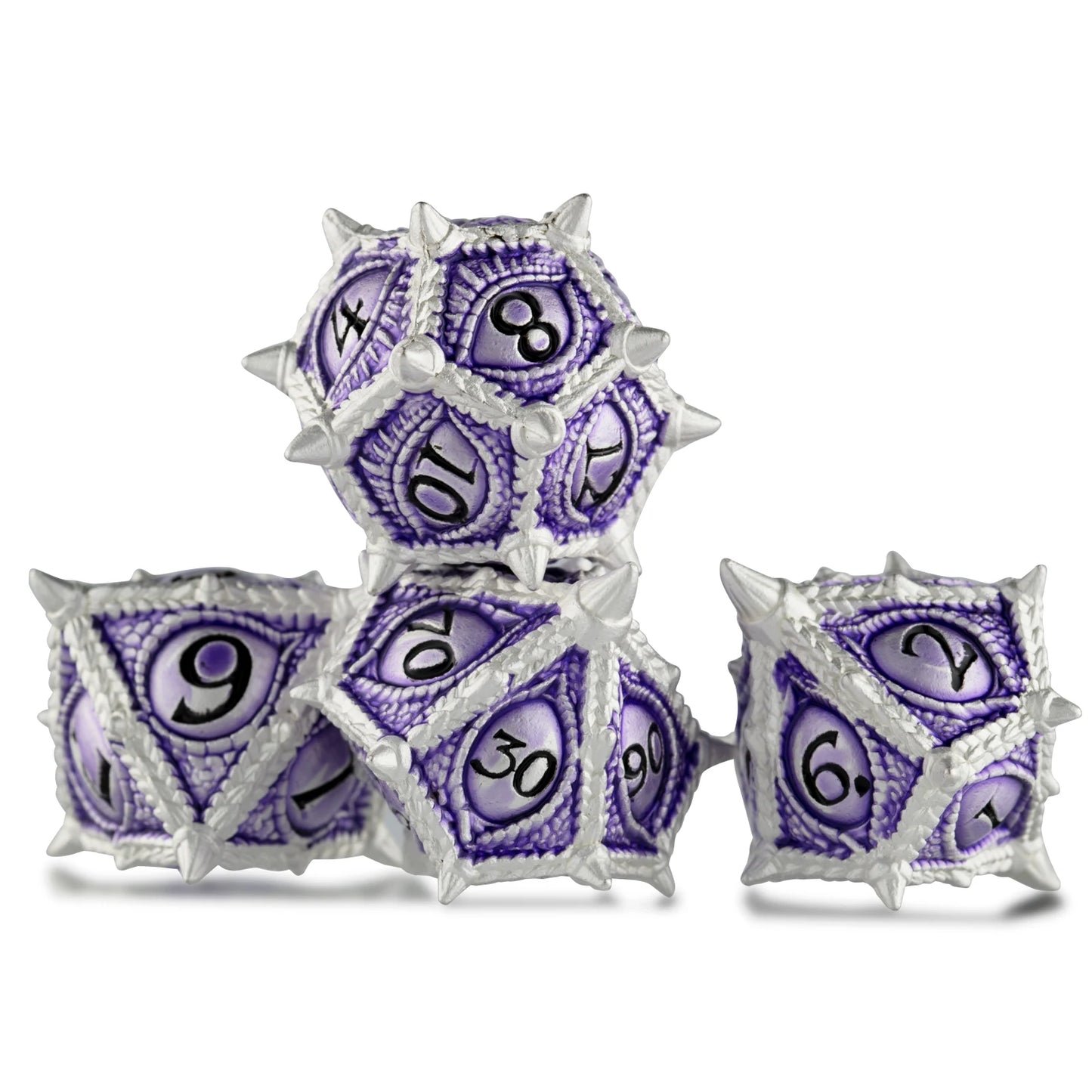 Lot de 7 dés DND en métal pour jeux de rôle, dés polyédriques à bords tranchants pour donjons et dragons, jeux de table