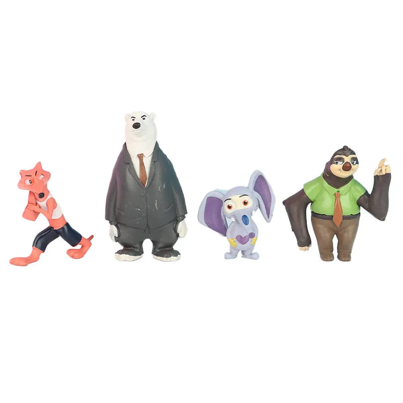 Superbe lot de 12 figurines d'action Zootopia Animals, jouets, lapin, Judy Hopps, Fox, Nick Wilde, film, cadeau pour enfants