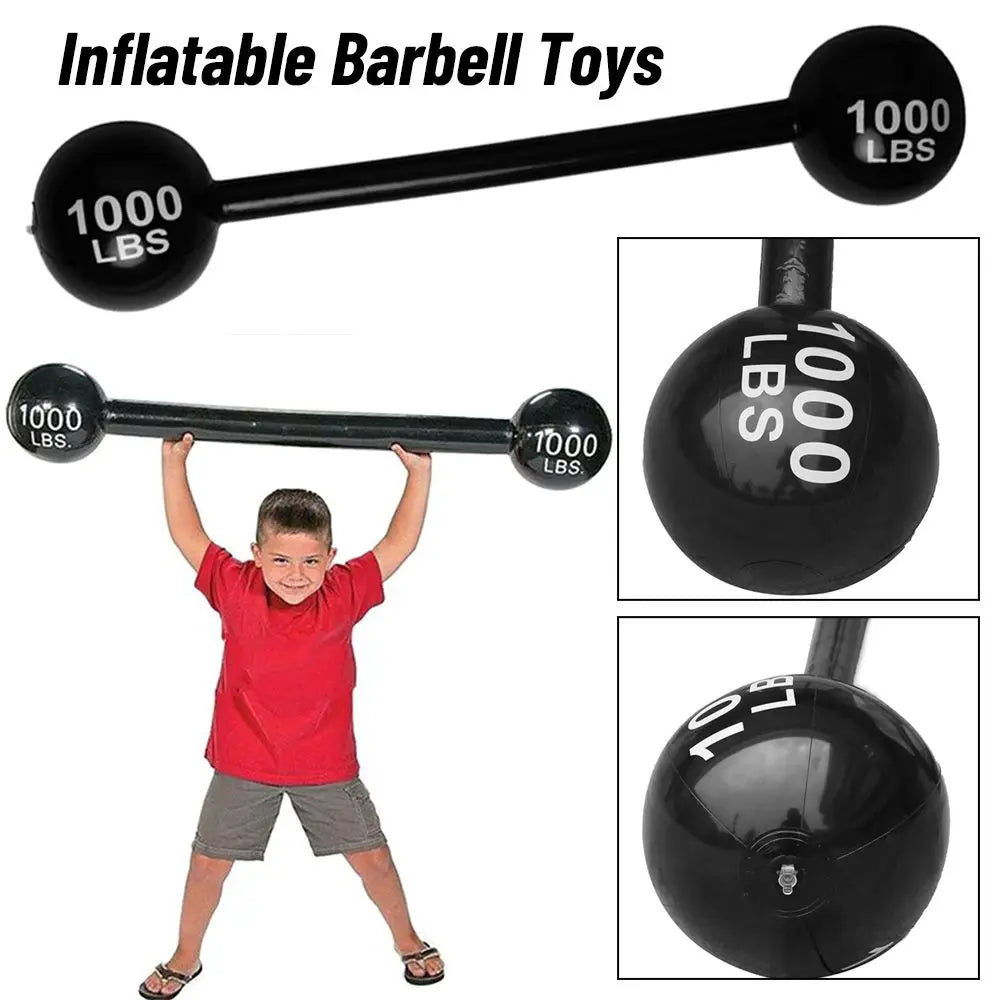 Decoration Parent-child iInteraction Fun Game Barbell Event Game Props Inflatable Barbell Simulation Gym Funny Toys