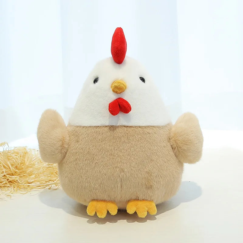 Muñeco de peluche de pollo de 23 cm, bonito juguete para niños, gallina de peluche, muñeco de pollo suave para dormir, regalo de cumpleaños