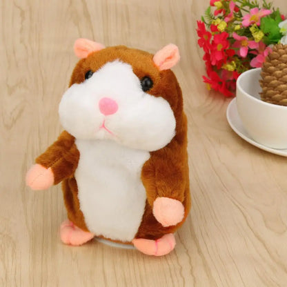 15cm drôle parlant hamster en peluche jouets mignon son marche parlant enregistrement répétition souris animal de compagnie poupée en peluche jouet éducatif animal