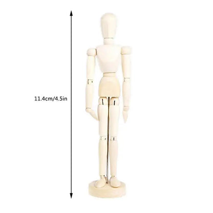 Figura de juguete de madera para hombre, modelo de maniquí con extremidades móviles para artistas, 4,5/5,5/8 pulgadas, para dibujar bocetos, juguetes educativos