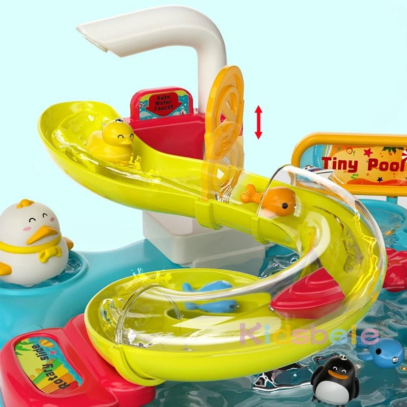 Children Electric Dishwasher Playing Toy with Running Water Kitchen Kids Play Sink with Running Water Table Toy