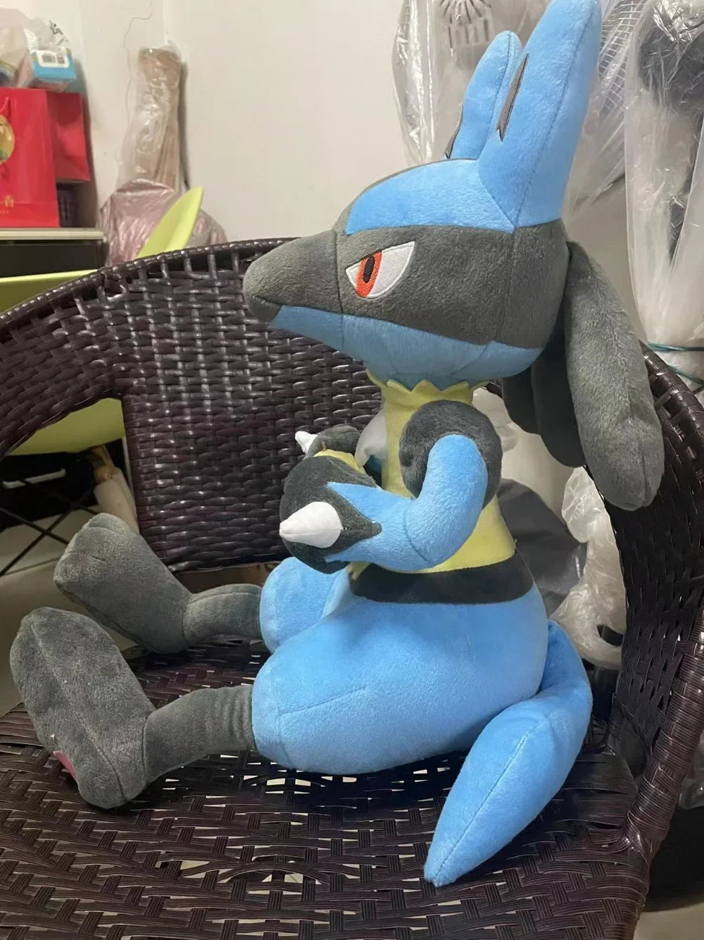 Big Pokemon Lucario Plush Toy Stuffed Dolls High Quality Christmas Gifts 48cm