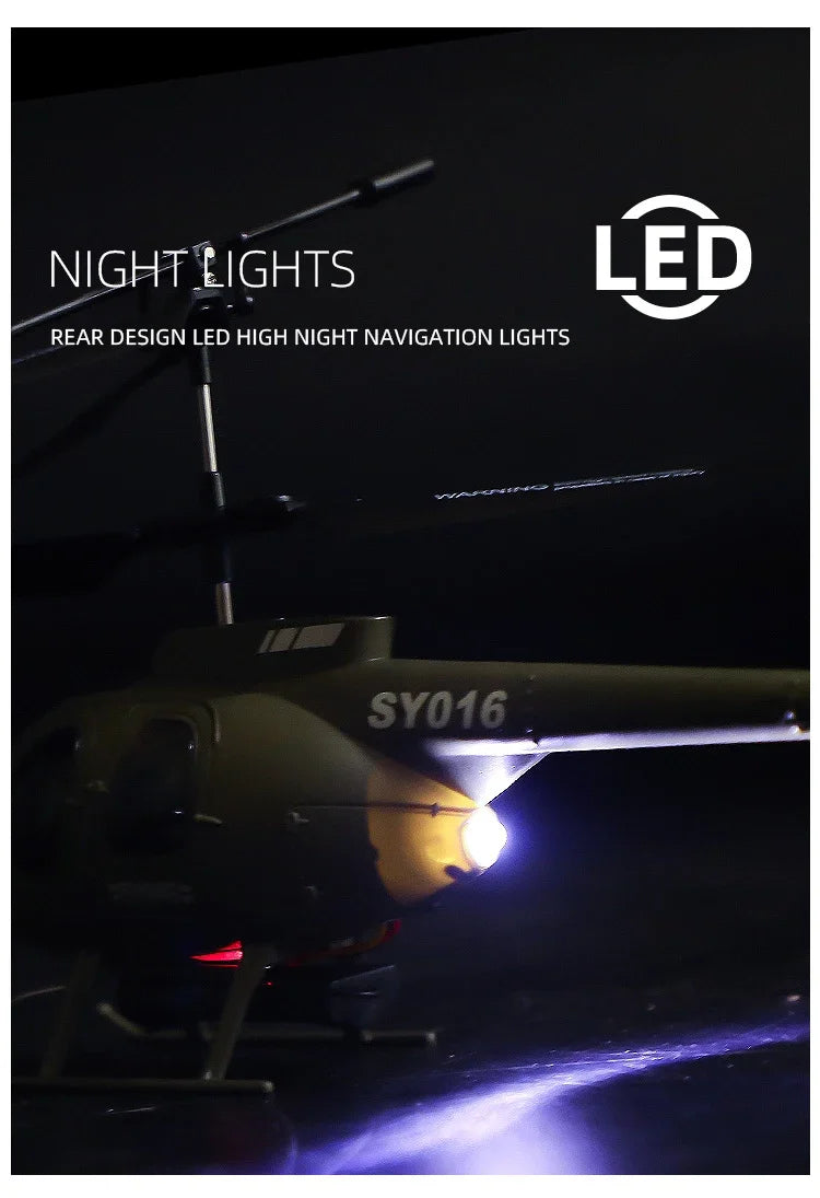 Hélicoptère RC Militaire 4CH Lumières LED Caméra 4K Maintien d'altitude Hélicoptère Télécommandé Pour Adultes Anniversaire Enfants Cadeaux Jouets