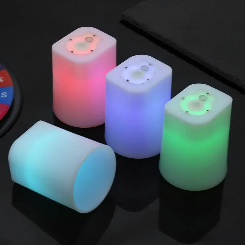 1pc Nouveau Party Bar KTV Lumineux Tamis Tasse LED Atmosphère Colorée Dés Tasse Tamis Ensemble Couleur Tasse Shaker