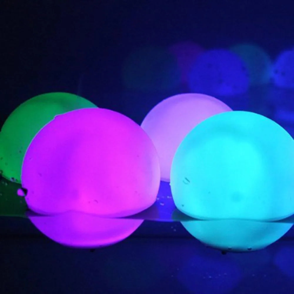 1 ballon gonflable d'extérieur pour piscine, jardin, grandes boules LED, jouet lumineux pour fête, piscine