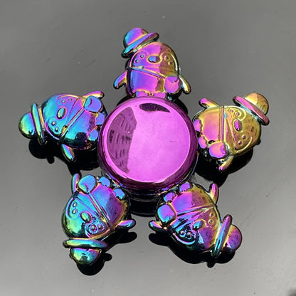 Cute Cartoon Rainbow Metal Fidget Spinner Toys Stainless Steel Bearing High Speed Stress Relief  ADHD Anxiety Toys for Adult Kid