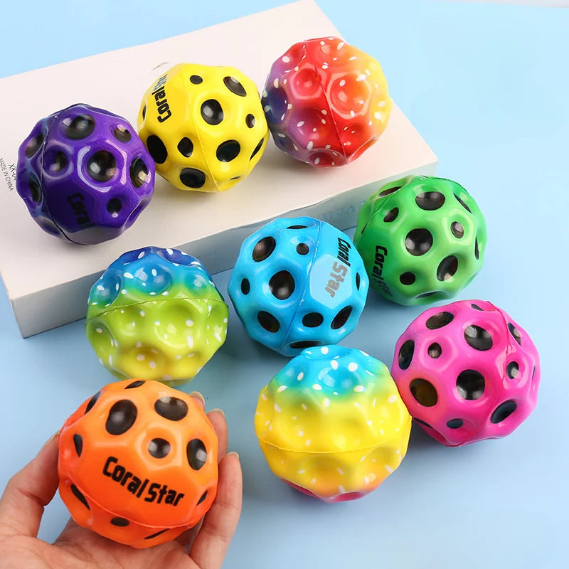 1pc Nouveau Flipper Haut Éclat Haute Bounce Balle Loisirs PU Mousse Balle Étudiants Décompresser Moon Stone Bounce Ball