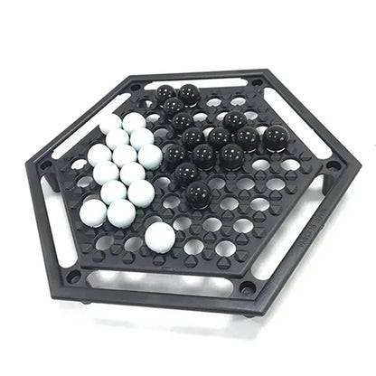 Juegos de mesa Hexagon Reversi Juego de mesa familiar Desarrollo intelectual Escritorio Fiesta Hogar Mármol Juego de estrategia para niños Niños