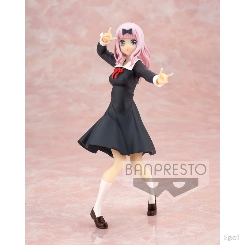 Figurine d'anime Fujiwara Chika de 18 cm Love is War Shinomiya Kaguya Figurines d'action Kawaii Girl Figurine PVC Collection Modèle Poupée Jouet