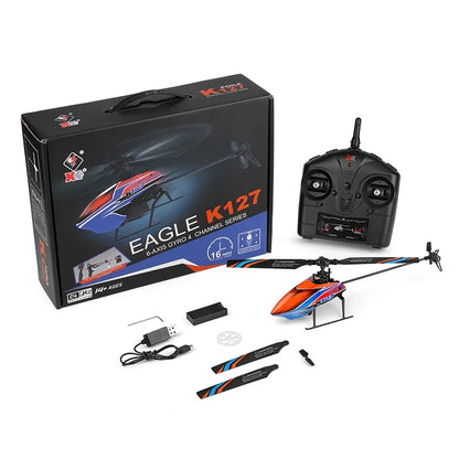 Hélicoptères RC WLtoys k200 K127 2,4 GHz 4 canaux 6 axes gyroscope à hauteur fixe hélice à lame unique gyroscope Mini jouets RC pour enfants cadeau