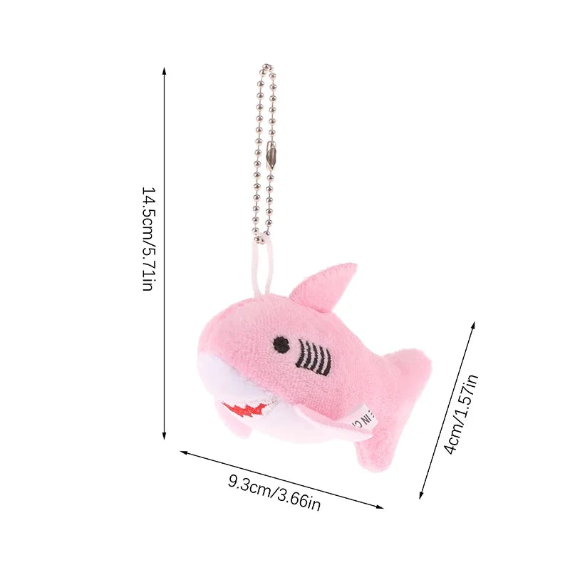 Porte-clés en peluche en forme de requin mignon, pendentif, dessin animé, animal de l'océan, petit requin, doux, en peluche, porte-clés, breloques pour sac à dos, décoration de sac, cadeau