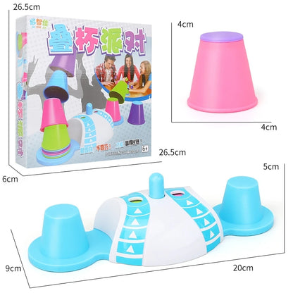 Juego de mesa de entrenamiento de lógica de alta velocidad con apilamiento de tazas plegables, juego de apilamiento deportivo, juego educativo para fiestas familiares