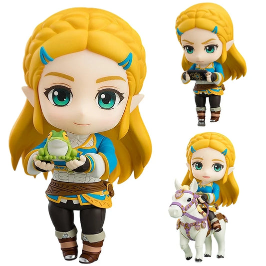 10cm #1212 La Légende de Zelda: Breath of The Wild Zelda Figurine d'action #733-DX Link Anime Figure PVC Collection Modèle Poupée Jouets